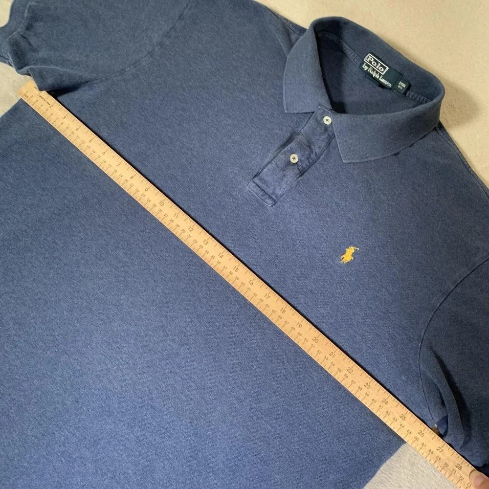 Polo By Ralph Lauren Polo Shirt Mens 2XB Blue Classic Fit Cotton Big & Tall‎